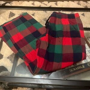 Plaid Lounge Pants in Red, Green, and Black